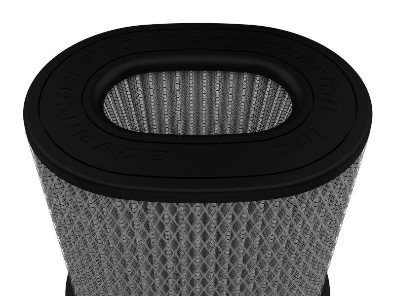 aFe MagnumFLOW HD Pro Dry S Oval Air Filter - 7 in x 4.75 in F, 9 in x 7 in T, 9 in H