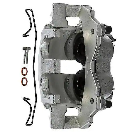 CQ Premium Disc Brake Caliper with Bracket Silver Cast Iron Replacement - 18-B4811