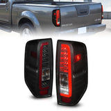 ANZO 2005-2021 Nissan Frontier LED Tail Light Assembly with Black Housing and Smoke Lens
