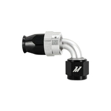Load image into Gallery viewer, Mishimoto Aluminum PTFE -4AN 90 Degree Fitting Black – High-Performance Braided Line Fitting for Automotive Applications