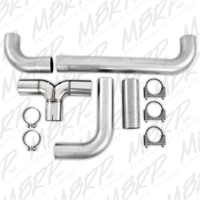 MBRP Universal Full Size Pickup T Pipe Kit AL – High Flow Exhaust System for Improved Performance
