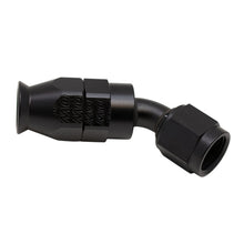 Load image into Gallery viewer, DeatschWerks 6AN Female Swivel 45-Degree Hose End PTFE with Olive Insert - Anodized Matte Black