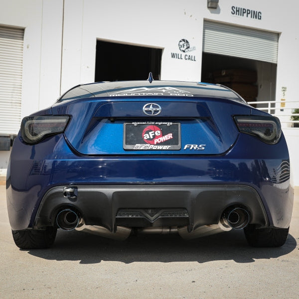 aFe Takeda 13+ Subaru BRZ & Toyota 86/GR86/FR-S Dual Cat-Back Exhaust System with Blue Flame Tips - 49-36023-L