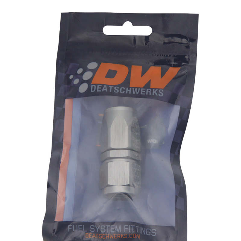 DeatschWerks 8AN Female Swivel Straight Hose End CPE - Titanium Anodized for Automotive Fuel Systems