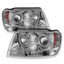 Load image into Gallery viewer, Spyder Jeep Grand Cherokee 99-04 LED Halo Projector Headlights - Chrome (Part # PRO-YD-JGC99-HL-C)