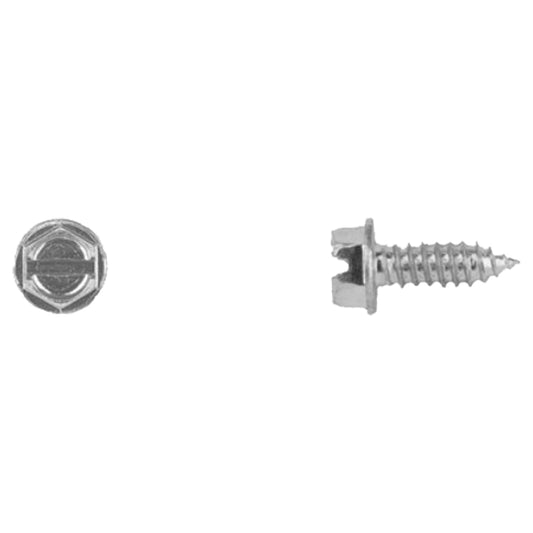 Zinc Sheet Metal Screws 14 x 3/4" Hex Washer Hd Slot