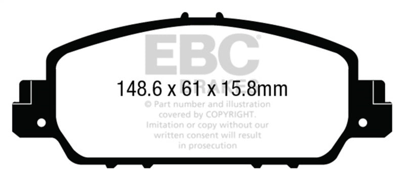 EBC DP53014NDX Bluestuff NDX Front Brake Pads for 2013-2016 Honda Accord and 2016-2017 Honda HR-V