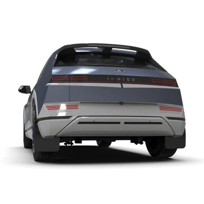 Rally Armor 22-24 Hyundai Ioniq 5 Black Mud Flap with Silver Logo – Durable Polyurethane Automotive Protection