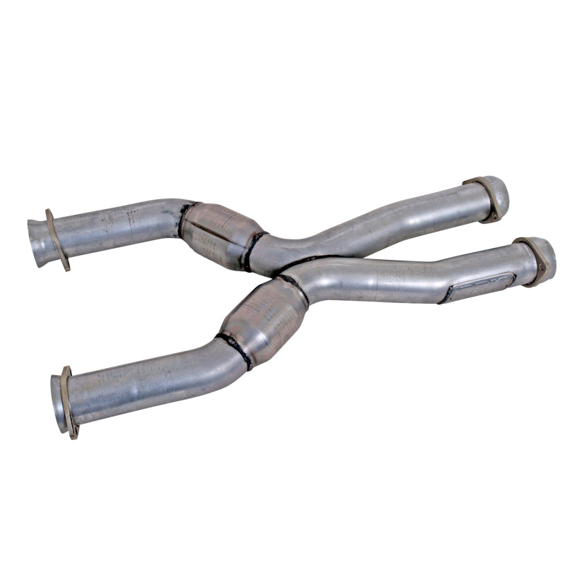 BBK 79-04 Mustang Coyote Swap Short Mid X Pipe with Catalytic Converters for BBK Long Tube Headers