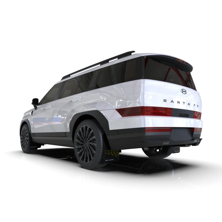 Rally Armor 24-25 Hyundai Santa Fe Black Urethane Mud Flaps with Red Logo - Durable All-Weather Protection