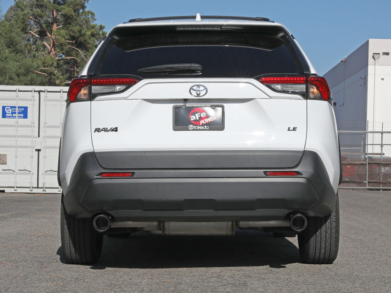 aFe Power Takeda 2-1/4 Inch to 2-1/2 Inch Stainless Steel Cat-Back Exhaust System with Black Tips for Toyota RAV4 2019-2020