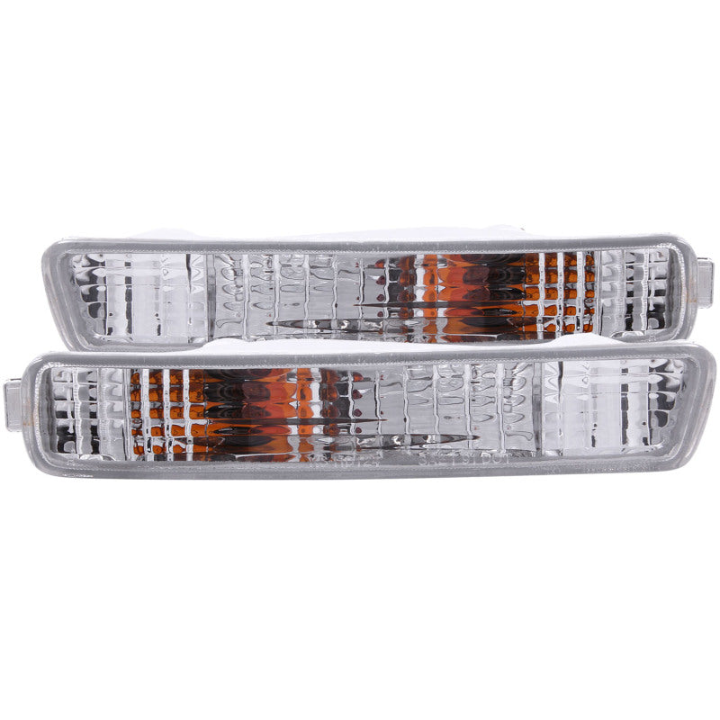 ANZO 1994-1995 Honda Accord Euro Parking Lights with Clear Lens and Chrome Housing