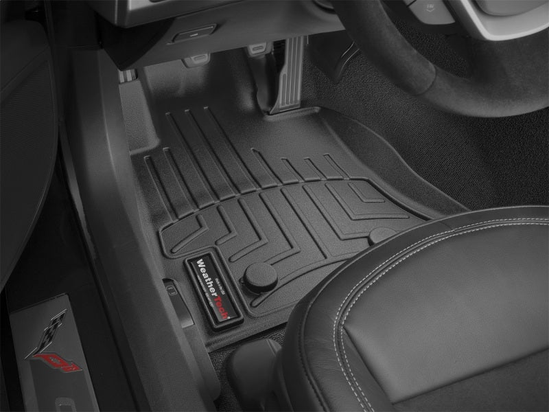 WeatherTech DigitalFit Front FloorLiner for Chevrolet Corvette Stingray (2014-2018) in Black