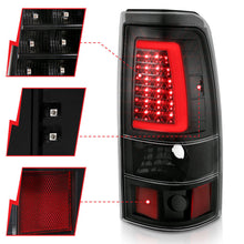 Load image into Gallery viewer, ANZO 1999-2002 Chevy Silverado 1500 LED Tail Light Assembly with Clear Lens and Black Housing