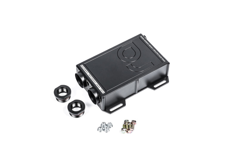 Radium Engineering Fuel Vent Charcoal Canister for Competition Fuel Cells – Universal inline vapor trap with 16AN ORB ports and adapters