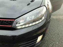 Load image into Gallery viewer, Spyder Volkswagen Golf/GTI 2010-2013 Projector Headlights with DRL - Black, Halogen Model (Part Number: PRO-YD-VG10-DRL-BK)