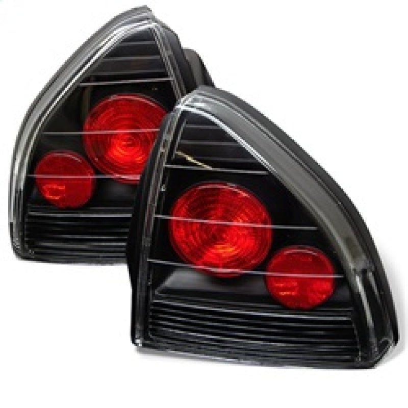 Spyder Euro Style Tail Lights for Honda Prelude 92-96 with Black Finish - Part Number ALT-YD-HP92-BK