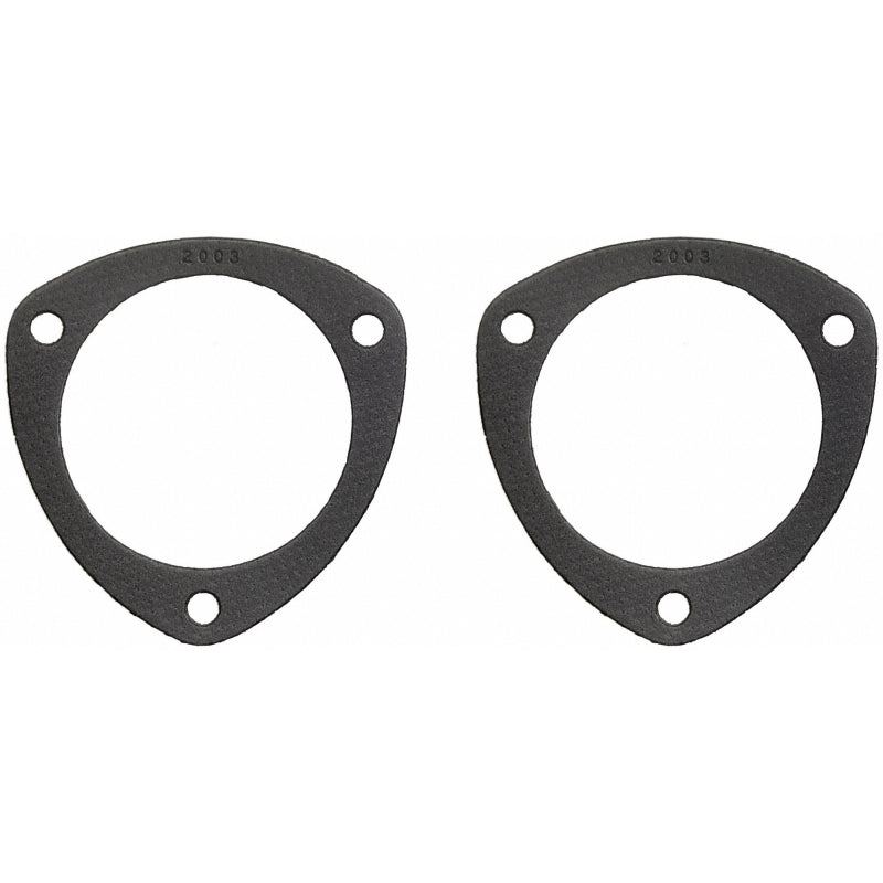 Fel-Pro 2003 Exhaust Collector Gasket – 3.5-inch Diameter, Perforated Steel Core, Triangle Shape (2-Pack)