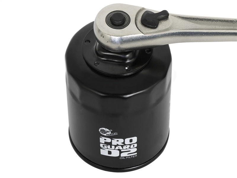 aFe ProGuard D2 Oil Filter for Nissan Trucks and Honda Cars * Heavy Duty Canister with Built-In Seal and 3/8" Ratchet Drive