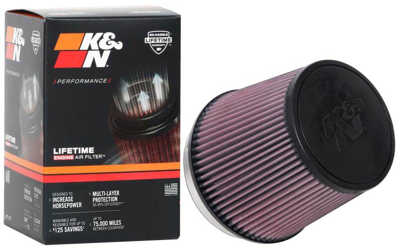 K&N Engineering Universal Tapered Air Filter 6 Inch Flange ID by 7.5 Inch Base OD, 5.88 Inch Top OD, 6.5 Inch Height