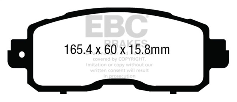 EBC UD1650 Ultimax Front Brake Pads for 2013-2015 Nissan Altima