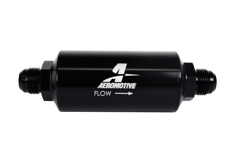 Aeromotive In-Line Filter AN-10 Male with 10-Micron Microglass Element - Bright-Dip Black Finish