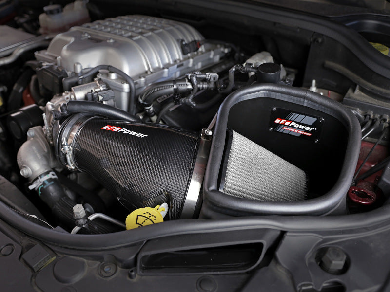 aFe Track Series Carbon Fiber Pro Dry S Air Intake System for Jeep Grand Cherokee and Dodge Durango Hellcat - Part #AFE57-10009D