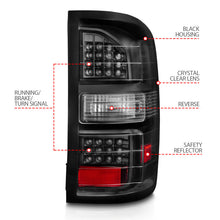 Load image into Gallery viewer, ANZO 2014-2018 GMC Sierra LED Tail Light Assembly with Black Housing and Clear Lens