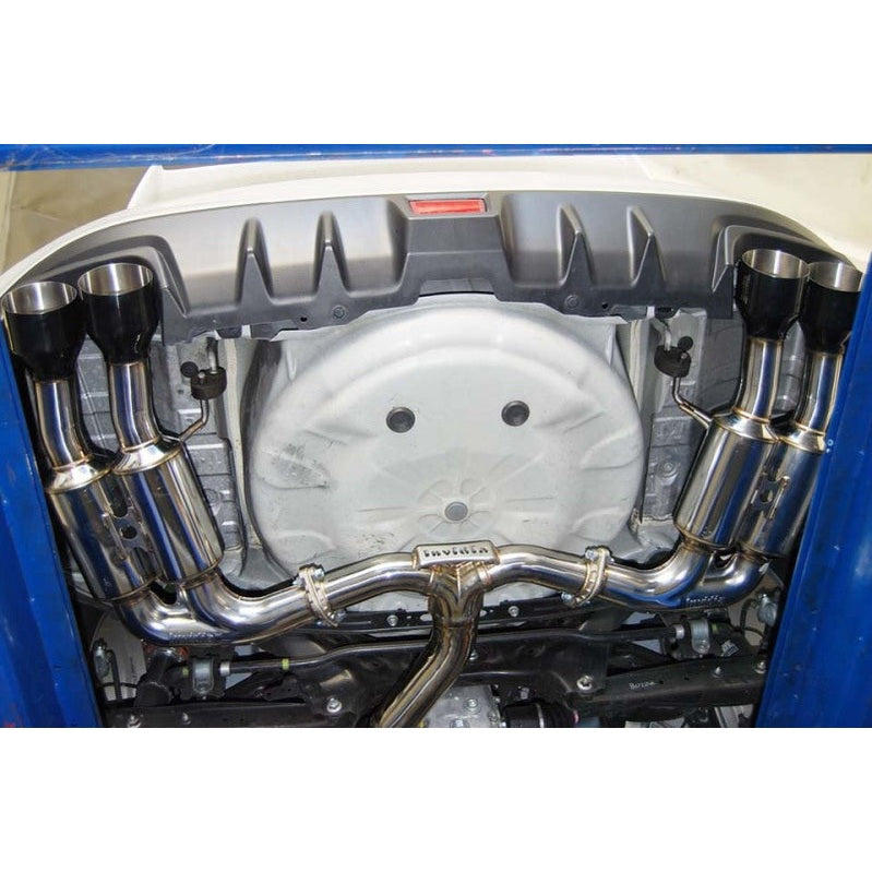 Invidia Gemini/R400 Single Layer Quad Black Tip Cat-Back Exhaust for 2015+ Subaru WRX / STI