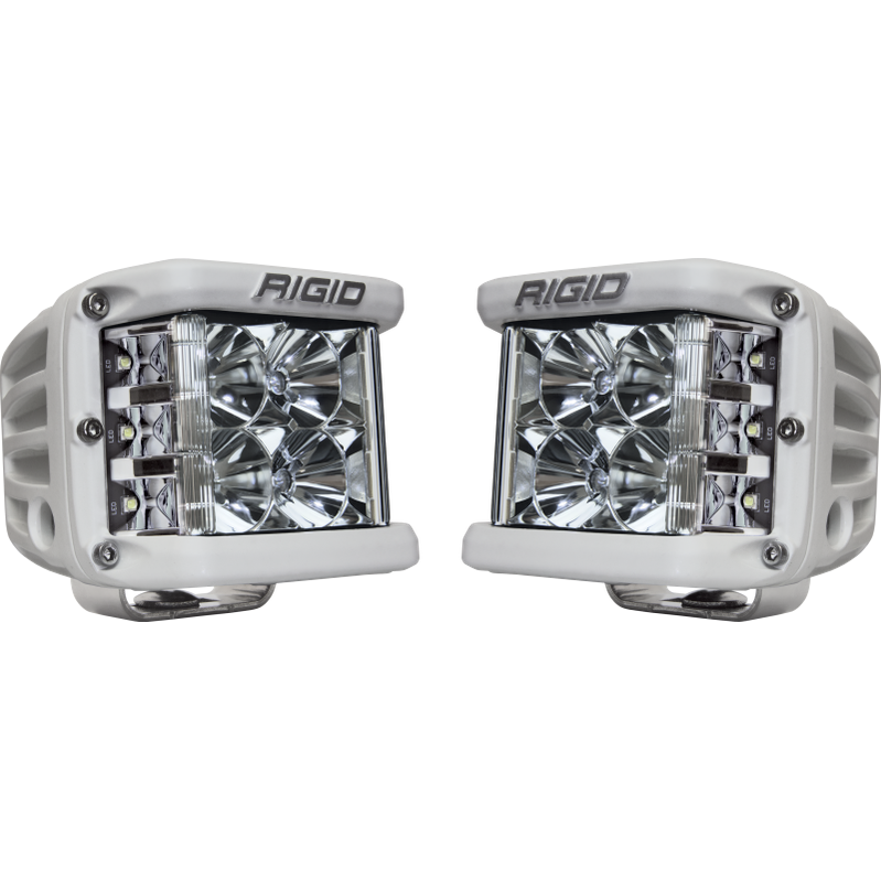 Rigid Industries D-SS PRO Dually-Side Shooter LED Pod Light Set * White Housing, Pair