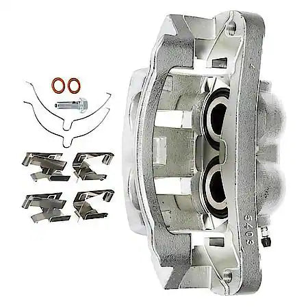 CQ Premium Disc Brake Caliper with Bracket Silver Cast Iron Replacement - 18-B4791