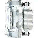 CQ Premium Disc Brake Caliper with Bracket Silver Cast Iron Replacement - 18-B4797
