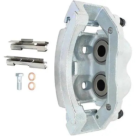 CQ Premium Disc Brake Caliper with Bracket Silver Cast Iron Replacement - 18-B4797