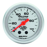 AutoMeter Ultra-Lite 52mm Mechanical Fuel Pressure Gauge Part Number ATM4312