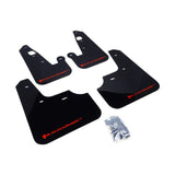 Rally Armor 07-17 Mitsubishi Lancer Black UR Mud Flap with Red Logo
