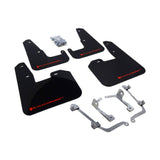 Rally Armor UR Series Black and Red Logo Mud Flaps for Subaru Impreza and WRX Models