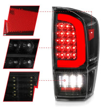 Load image into Gallery viewer, ANZO 16-21 Toyota Tacoma LED Tail Lights with Light Bar - Sequential Black Housing &amp; Clear Lens