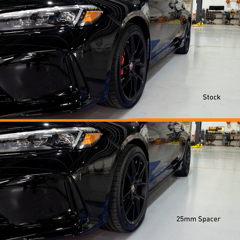 Mishimoto 25mm Black Anodized Wheel Spacers for Honda Civic Type R 2017-2021 and 5x120 Vehicles