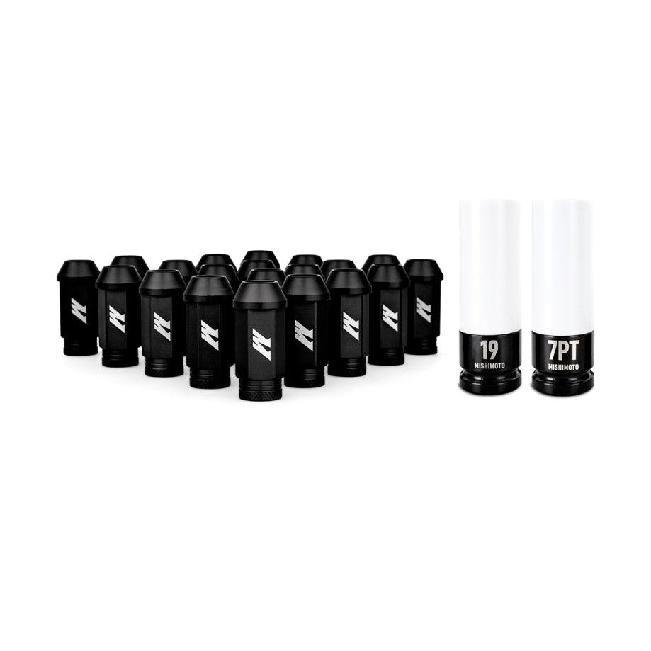 Mishimoto Aluminum Locking Lug Nuts M12x1.25 20-piece Set in Black