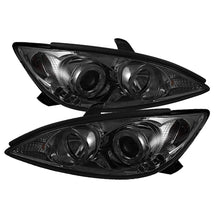 Load image into Gallery viewer, Spyder Toyota Camry 2002-2006 Projector Headlights with LED Halo and Smoke Finish - Part Number: spy5064325