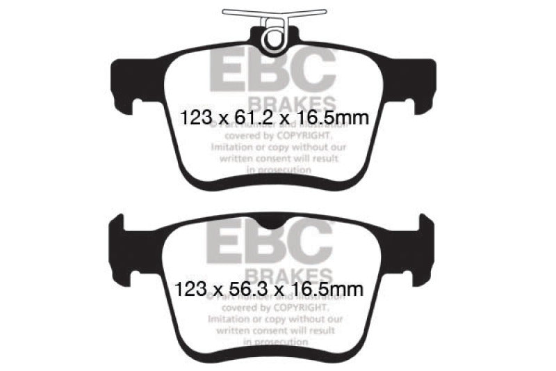 EBC Yellowstuff Rear Brake Pads for Volkswagen Golf and Audi A3 * High-Performance Street and Track Use