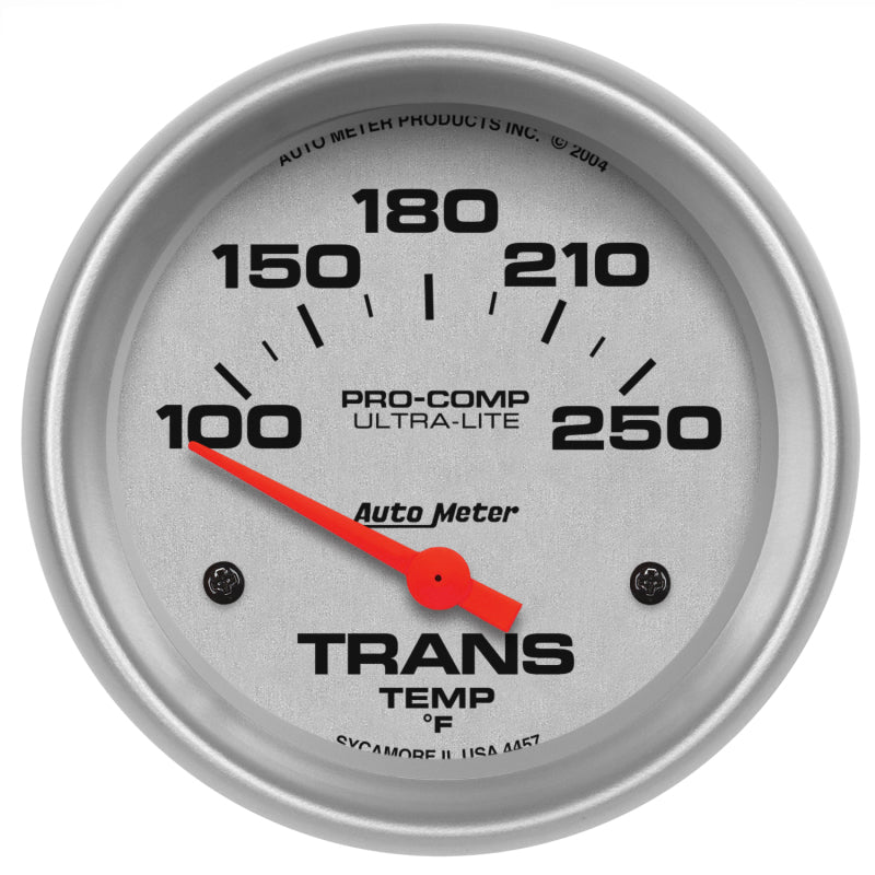 AutoMeter Ultra-Lite 2-5/8 Inch Electric Transmission Temperature Gauge – 100 to 250 Degrees