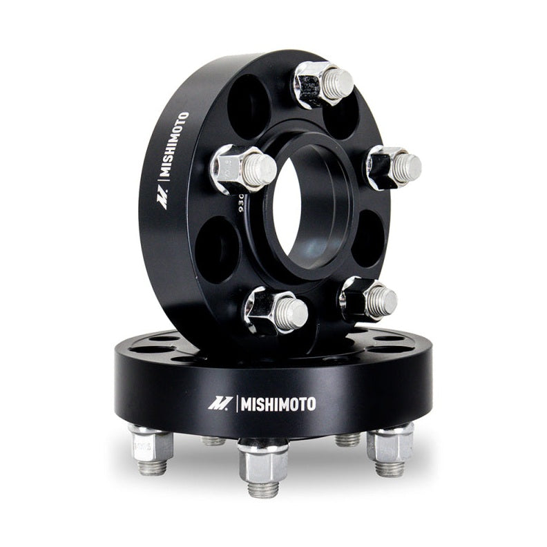 Mishimoto 5x114.3 Wheel Spacers for Ford Mustang 2015+ – Black Anodized Aluminum with Grade-12.9 Steel Studs
