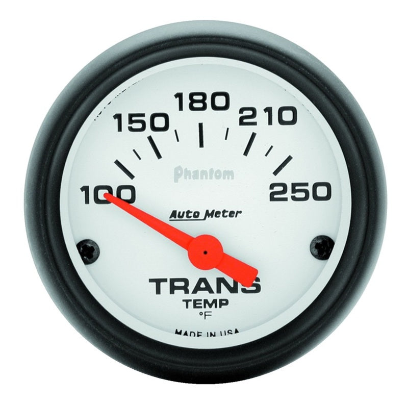 AutoMeter Phantom 52mm Short Sweep Electronic Transmission Temperature Gauge (100-250°F)