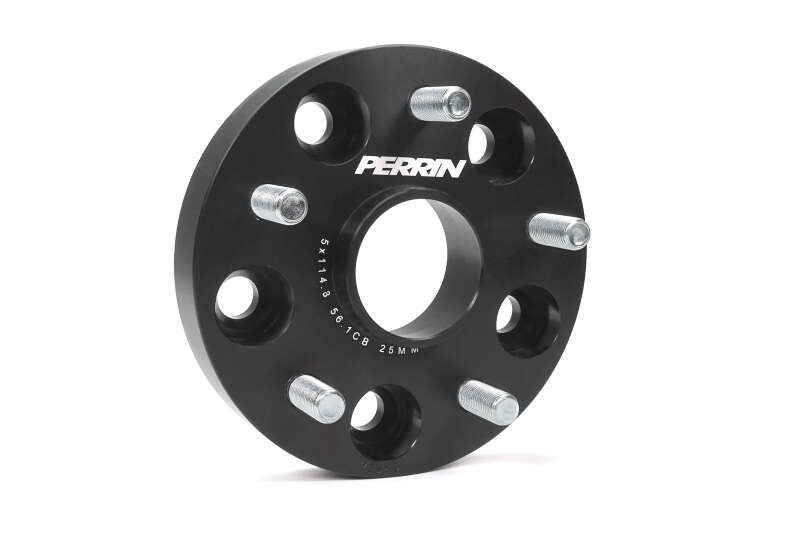 Perrin Performance Subaru 25mm Wheel Spacers 5x114.3 BP with 56mm Hub - Black