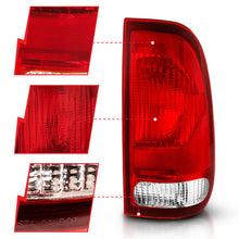 Load image into Gallery viewer, ANZO 377010 Tail Light Assembly for Ford F-150 and F-250 - Chrome Housing Red/Clear Lens – OE Replacement