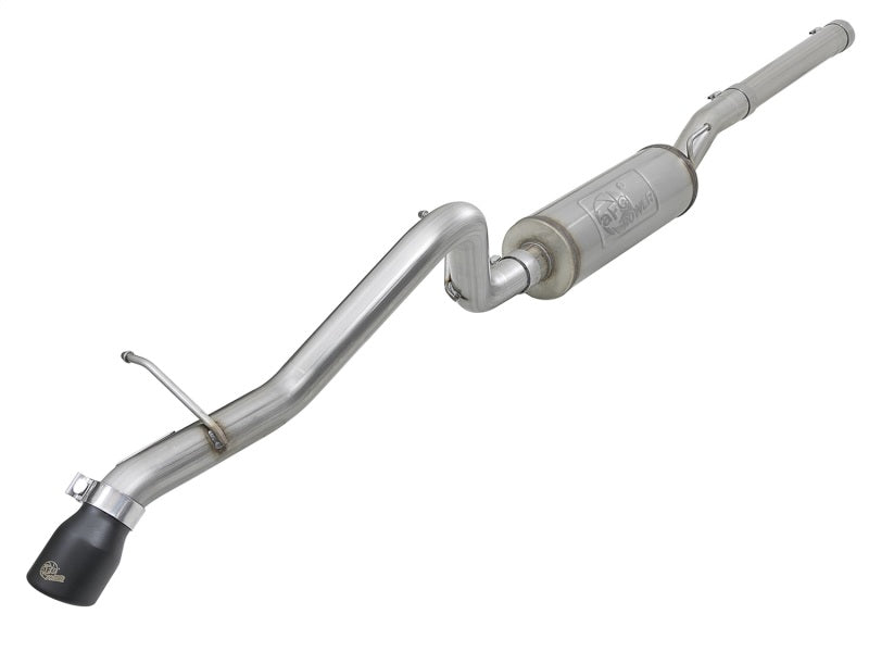 aFe MACH Force-Xp 2-1/2 Inch Stainless Steel Cat-Back Exhaust System with Black Tips for Jeep Wrangler JK 07-18