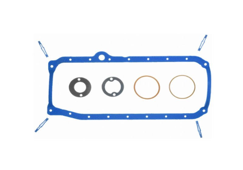 Fel-Pro FelOS34500R Oil Pan Gasket Set for Chevrolet K1500 - PermaDry Molded Rubber with SnapUps