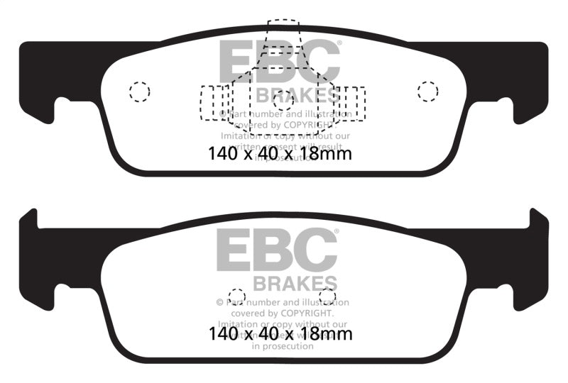 EBC Greenstuff 2000 Series Front Brake Pads for 2016-2017 Smart Fortwo 0.9L Turbo