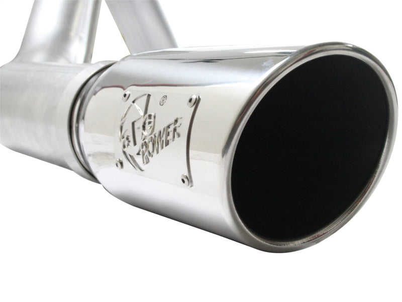 aFe Atlas 4-Inch Aluminized Steel Cat-Back Exhaust System with Polished Tip for Ford F-150 2011-2014 V6-3.5L